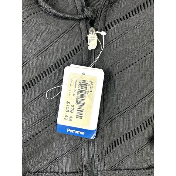 Fila Women's M Long Hooded Full Zip Jacket Black Beach Cover Up NEW With Tags - Picture 4 of 11